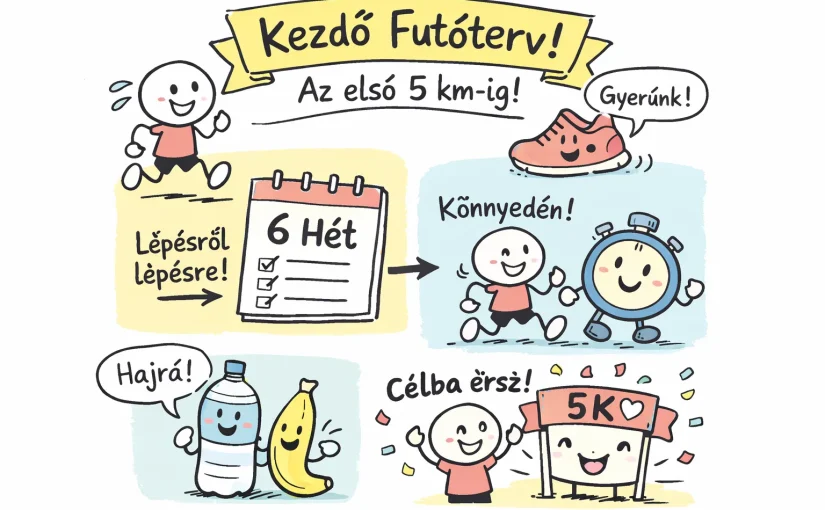 Futás edzésterv kezdőknek: 6 hét az első 5 km-hez, könnyedén